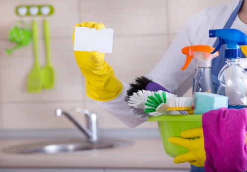 Local Bromley cleaning team handling post-renovation dust in a commercial space