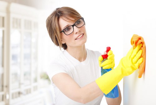 Commercial cleaning in a Bromley office kitchen and washroom