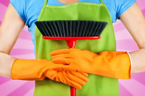 Local hard floor cleaning service restoring a dull floor surface in Bromley