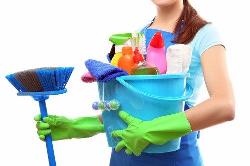 Deep cleaning kitchen surfaces in a Bromley home