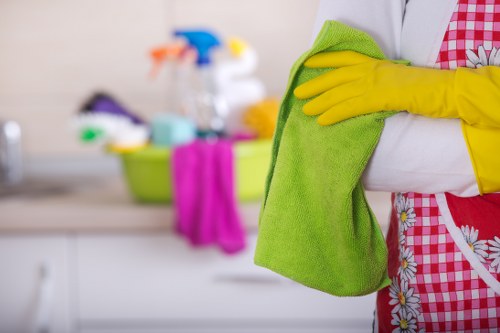Waste handling and customer property protection during cleaning